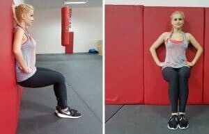 Упражнения за Дупе и Крака - Wall Sit Упражнения за Дупе